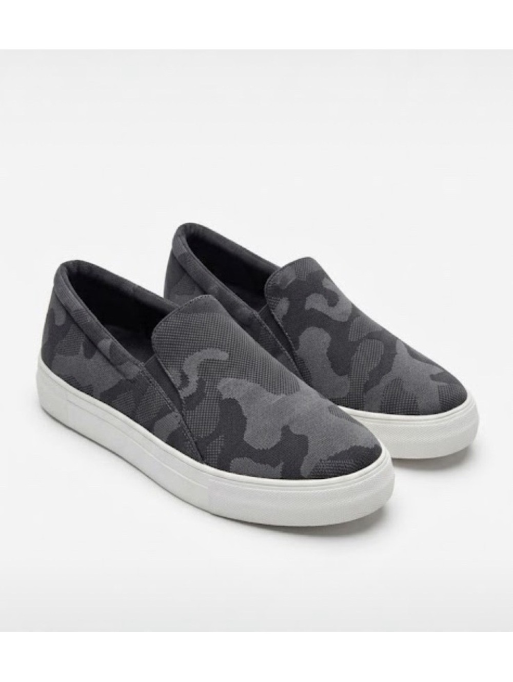 Vince Camuto Korli Camo Gray Slip On Loafer Sneakers